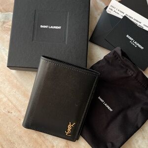 Mens YSL Leather Wallet Authentic